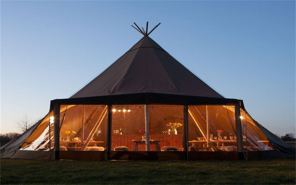 tipi印第安帐篷营地露营,餐厅派对搭建